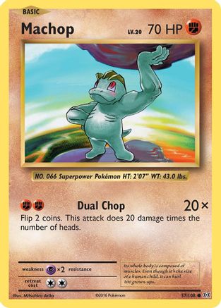 Machop 057/108 - Reverse Holofoil XY Evolutions