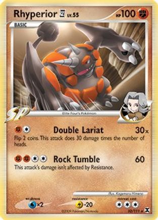 Rhyperior E4 (DPPt Rising Rivals) 032/111 - Holofoil Deck Exclusives