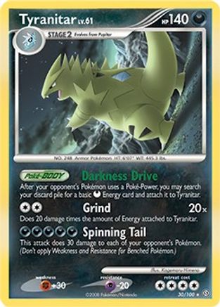 Tyranitar (DP Stormfront) 030/100 - Holofoil Deck Exclusives