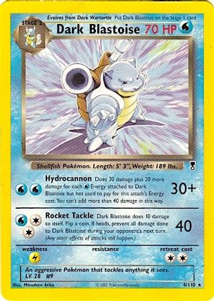 Dark Blastoise (WotC Legendary Collection) 004/110 Deck Exclusives