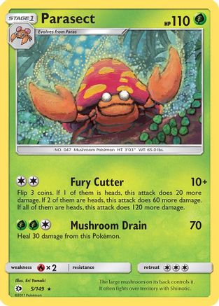 Parasect 005/149 - Reverse Holofoil SM Base Set