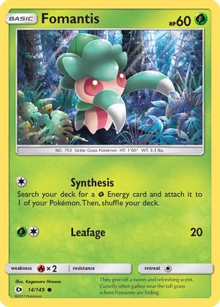 Fomantis 014/149 - Reverse Holofoil SM Base Set