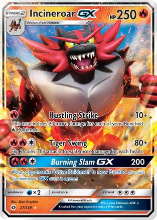 Incineroar GX 027/149 - Holofoil SM Base Set