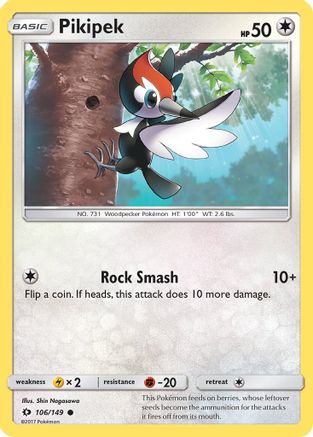 Pikipek 106/149 - Reverse Holofoil SM Base Set