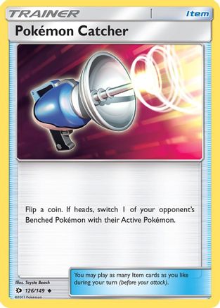 Pokemon Catcher 126/149 - Reverse Holofoil SM Base Set