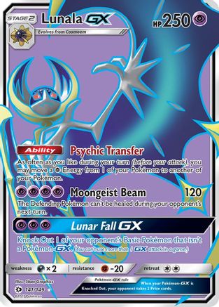 Lunala GX (Full Art) 141/149 - Holofoil SM Base Set