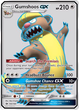 Gumshoos GX (Full Art) 145/149 - Holofoil SM Base Set
