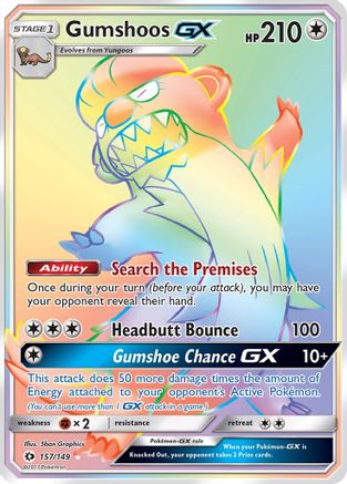 Gumshoos GX 157/149 - Holofoil SM Base Set