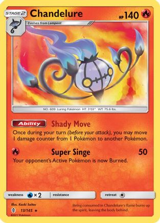 Chandelure 013/145 - Holofoil SM Guardians Rising