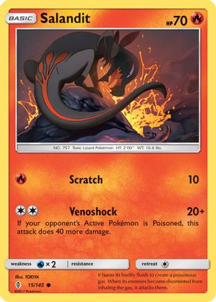 Salandit 015/145 - Reverse Holofoil SM Guardians Rising