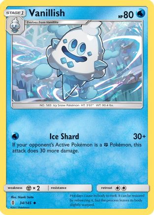 Vanillish 034/145 - Reverse Holofoil SM Guardians Rising