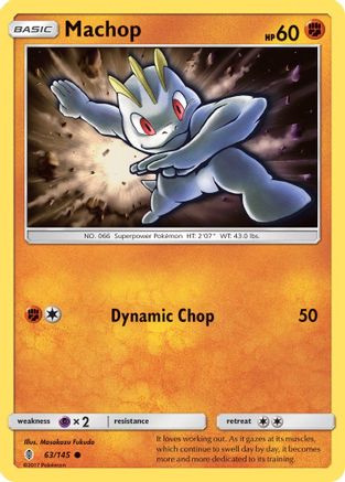 Machop 063/145 - Reverse Holofoil SM Guardians Rising