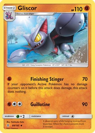 Gliscor 068/145 - Reverse Holofoil SM Guardians Rising