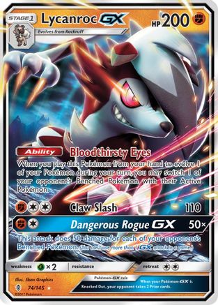 Lycanroc GX 074/145 - Holofoil SM Guardians Rising