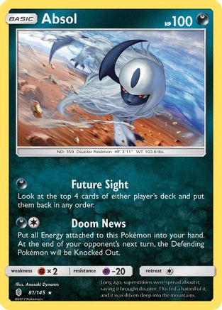 Absol 081/145 - Reverse Holofoil SM Guardians Rising