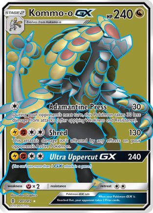 Kommo-o GX (Full Art) 141/145 - Holofoil SM Guardians Rising