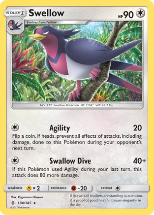 Swellow 104/145 - SM Guardians Rising