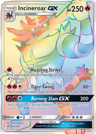 Incineroar GX 147/145 - Holofoil SM Guardians Rising