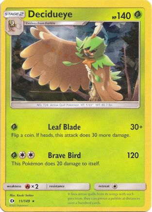 Decidueye (Cracked Ice Holo) 011/149 - Holofoil Deck Exclusives