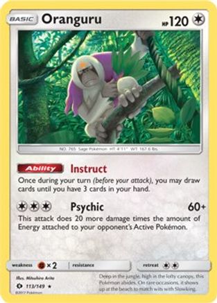 Oranguru (SM Base Set) 113/149 Deck Exclusives