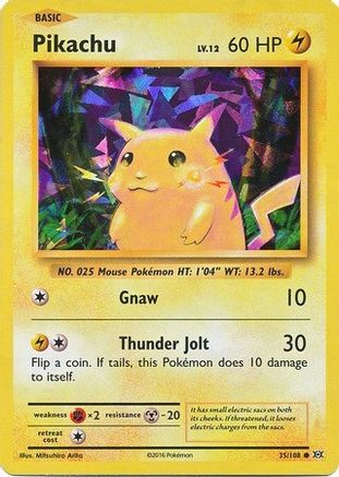 Pikachu (Cracked Ice Holo) 035/108 - Holofoil Deck Exclusives