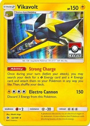 Vikavolt (Pokemon League) 052/149 - Holofoil League & Championship Cards