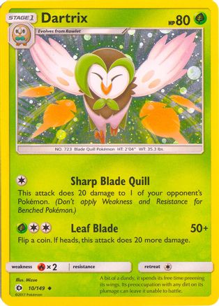 Dartrix (Cosmos Holo) 010/149 - Holofoil Blister Exclusives
