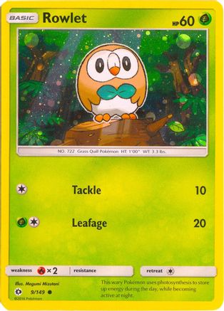 Rowlet (Cosmos Holo) 009/149 - Holofoil Miscellaneous Cards & Products