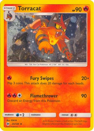 Torracat (Cosmos Holo) 025/149 - Holofoil League & Championship Cards