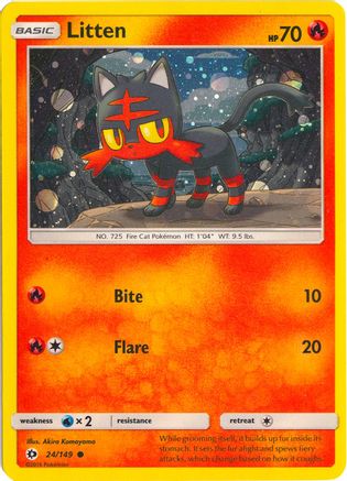Litten (Cosmos Holo) 024/149 - Holofoil Miscellaneous Cards & Products