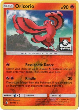 Oricorio (Pokemon League) 014/145 - Reverse Holofoil League & Championship Cards