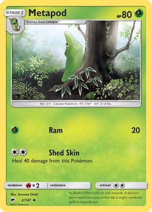 Metapod 002/147 - SM Burning Shadows