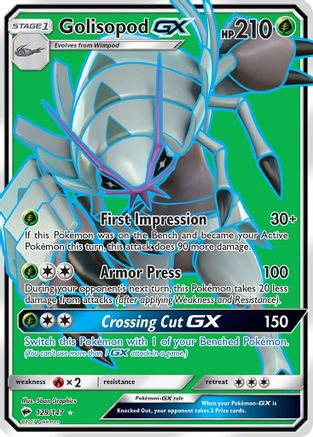 Golisopod GX (Full Art) 129/147 - Holofoil SM Burning Shadows