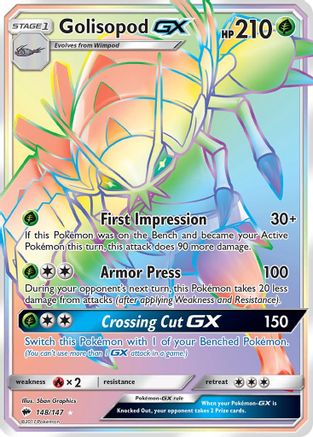 Golisopod GX 148/147 - Holofoil SM Burning Shadows