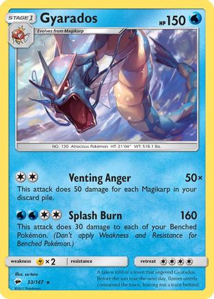 Gyarados 033/147 - Holofoil SM Burning Shadows