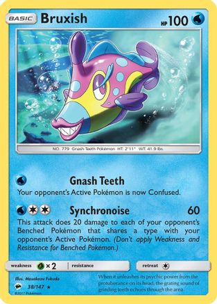 Bruxish 038/147 - Reverse Holofoil SM Burning Shadows