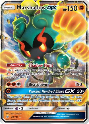 Marshadow GX 080/147 - Holofoil SM Burning Shadows