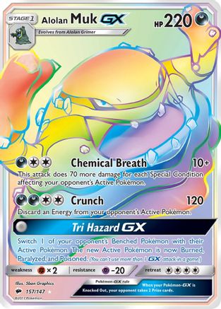 Alolan Muk GX 157/147 - Holofoil SM Burning Shadows