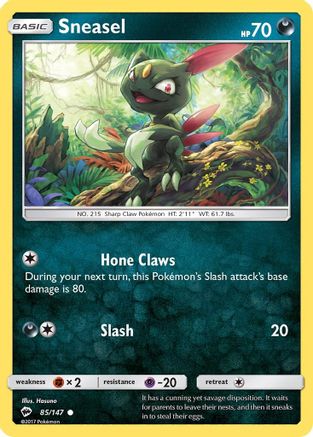 Sneasel 085/147 - Reverse Holofoil SM Burning Shadows