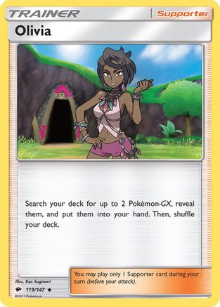 Olivia 119/147 - Reverse Holofoil SM Burning Shadows