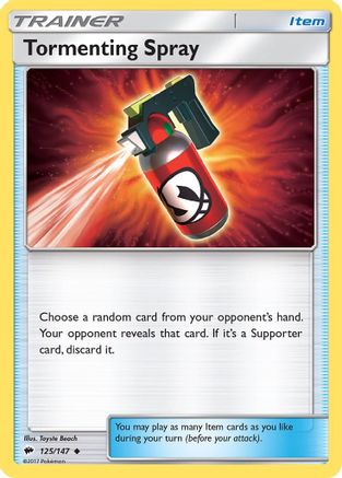 Tormenting Spray 125/147 - Reverse Holofoil SM Burning Shadows