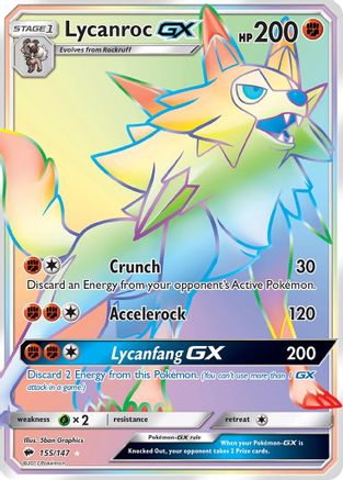 Lycanroc GX 155/147 - Holofoil SM Burning Shadows