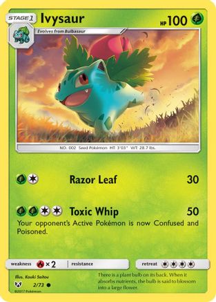 Ivysaur 002/73 - Reverse Holofoil Shining Legends