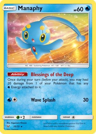 Manaphy 025/73 - Holofoil Shining Legends