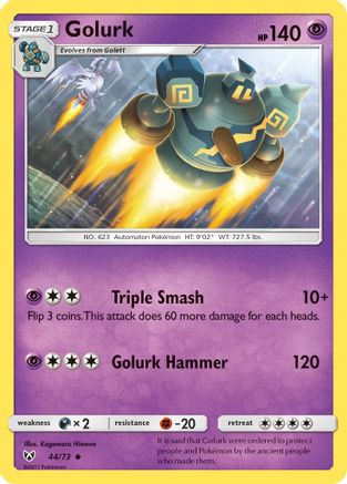 Golurk 044/73 - Reverse Holofoil Shining Legends