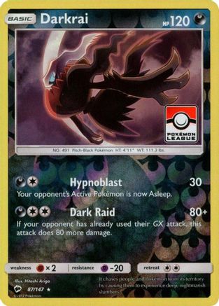 Darkrai (Pokemon League) 087/147 - Reverse Holofoil League & Championship Cards