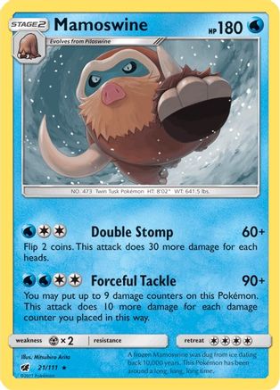 Mamoswine 021/111 - Reverse Holofoil SM Crimson Invasion