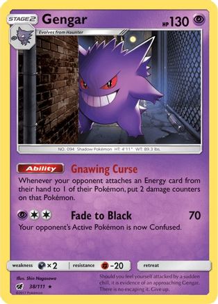 Gengar 038/111 - Reverse Holofoil SM Crimson Invasion