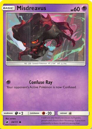 Misdreavus 039/111 - Reverse Holofoil SM Crimson Invasion