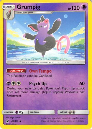 Grumpig 042/111 - Reverse Holofoil SM Crimson Invasion